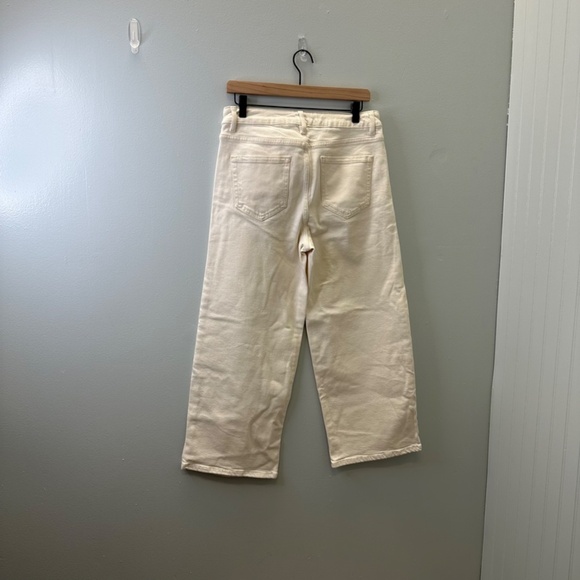 J.Jill Cream High-rise Straight-Leg  Jeans S:10– Minimalist Everyday Essential - Picture 3 of 10